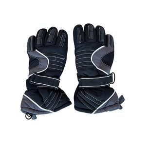 Polaredge Thinsulate 40g Insulated Winter Ski Gloves Black Grey Size 8-16